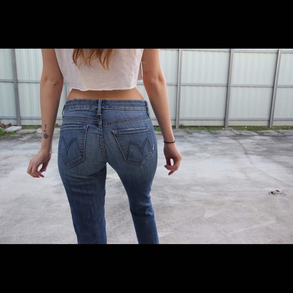 MOTHER low rise skinny jeans